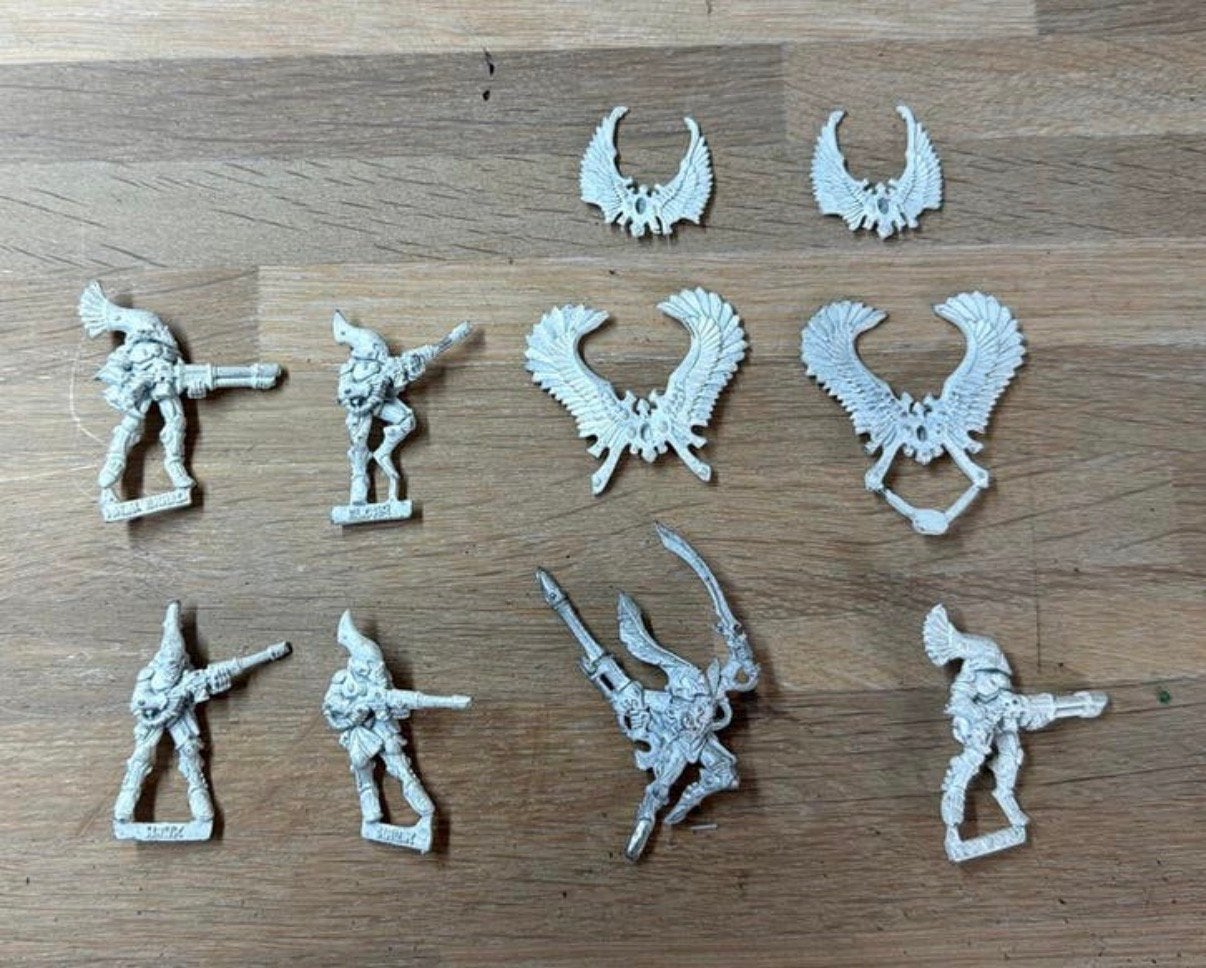 Warhammer Eldar Swooping Hawks + Baharroth (metal), Hobby en Vrije tijd, Wargaming, Ophalen of Verzenden, Zo goed als nieuw, Warhammer