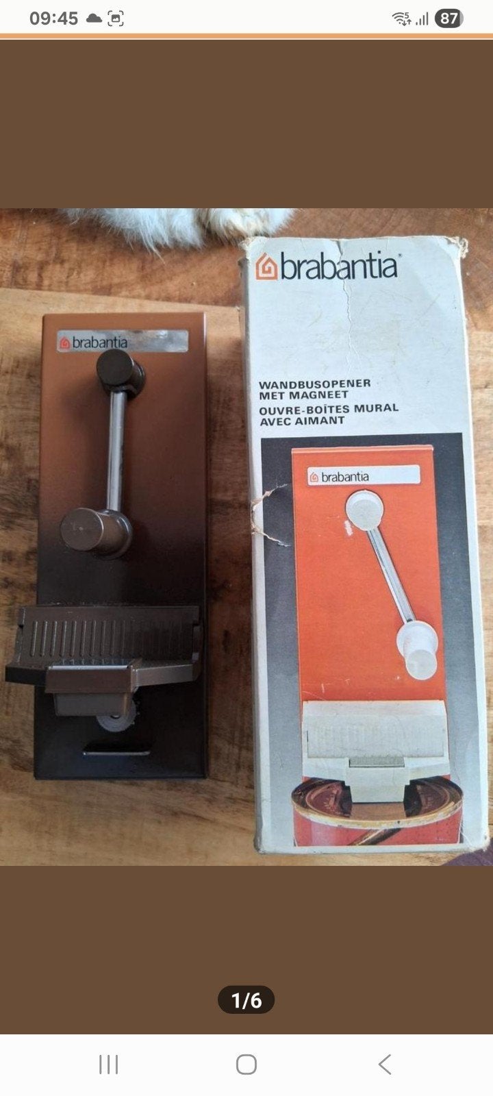 Een vintage Brabantia wandblikopener in zeer nette staat, Ophalen of Verzenden