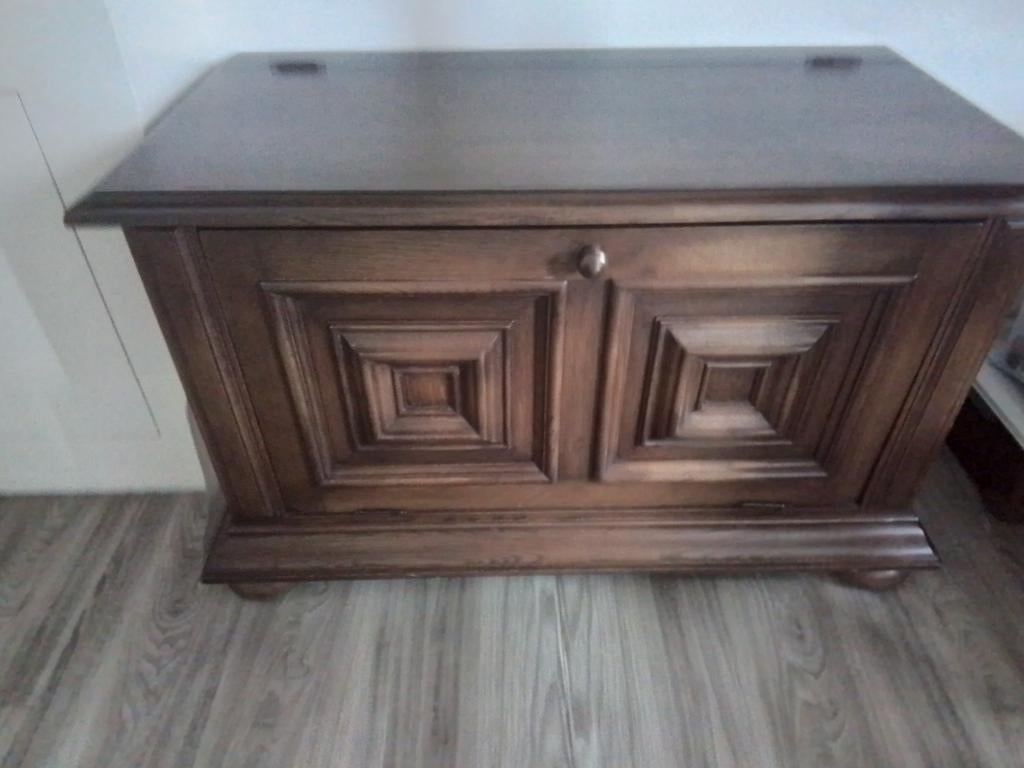 Eiken kist, Huis en Inrichting, Ophalen, Gebruikt, 50 tot 100 cm, 50 tot 75 cm