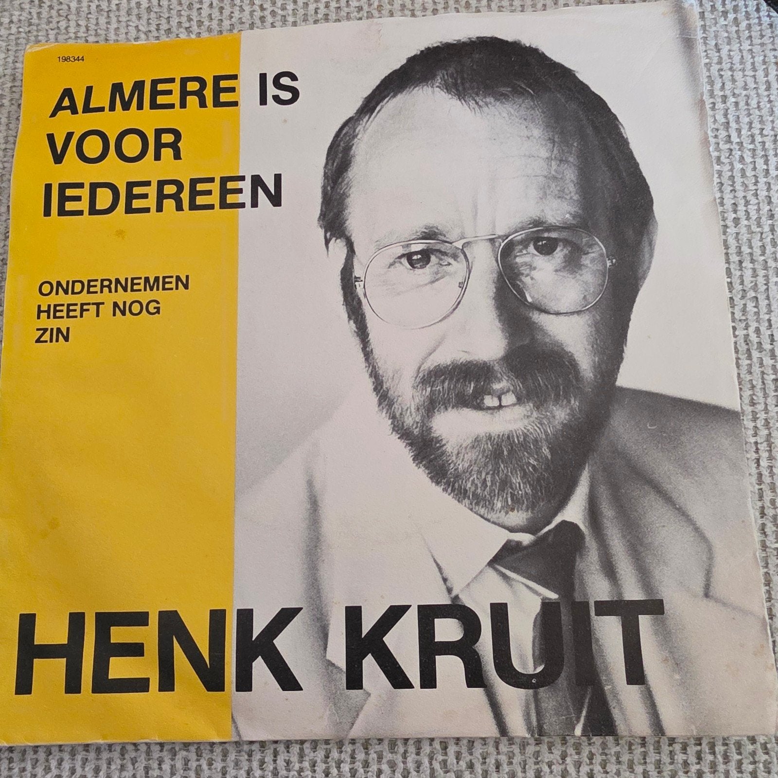 Zeldzame single Henk Kruit - Almere is voor iedereen, Gebruikt, 7 inch, Ophalen of Verzenden, EP