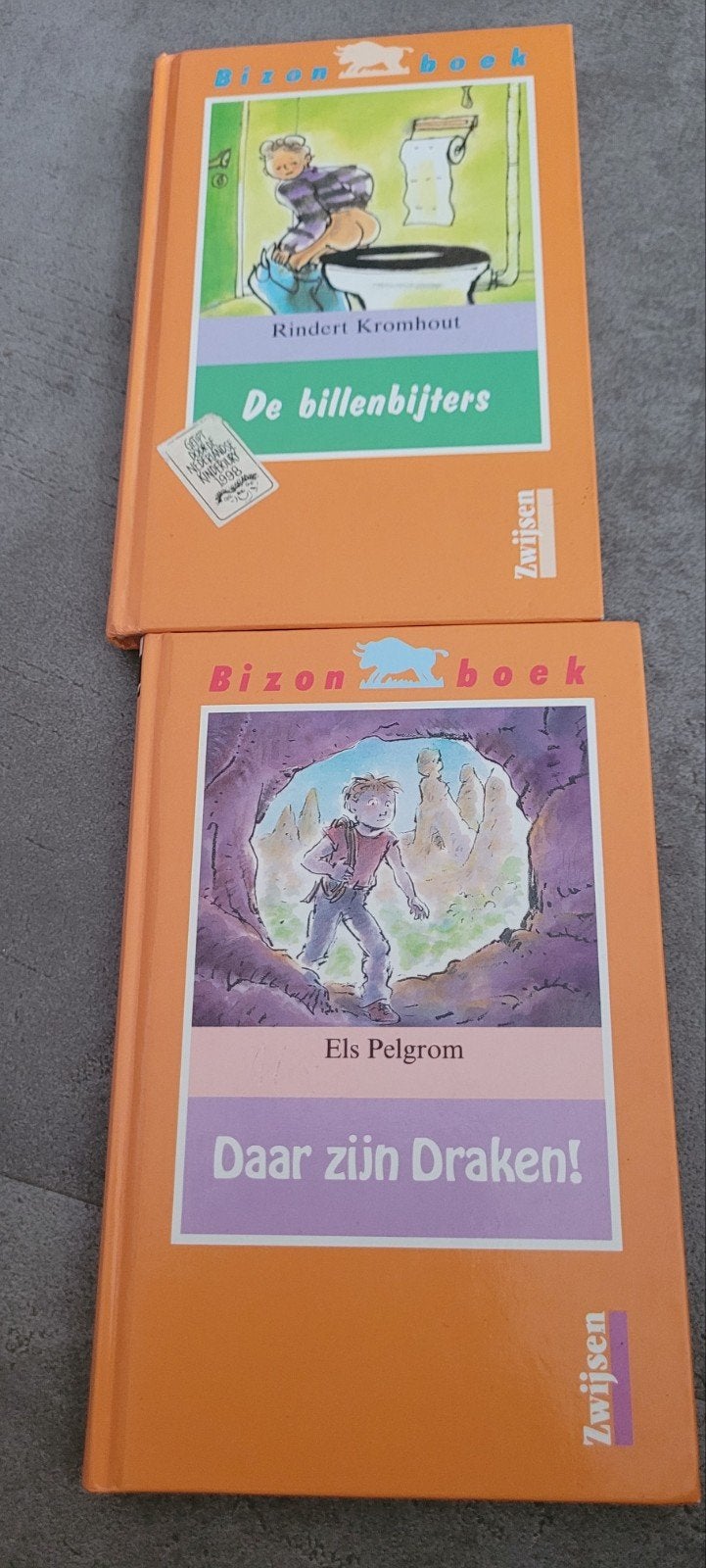 Bizon Boek: De Billenbijters & Daar zijn Draken!, Boeken, Ophalen of Verzenden, Gelezen, Rindert Kromhout, Els Pelgrom, Fictie algemeen