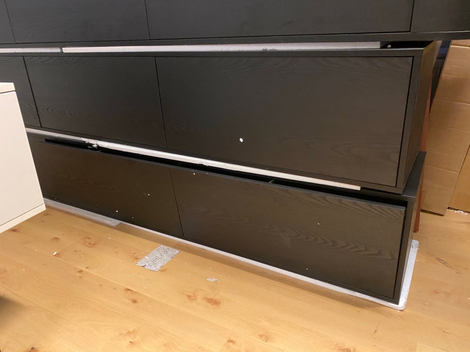 Tv meubel 240cm - zwart eiken, Ophalen, Zo goed als nieuw