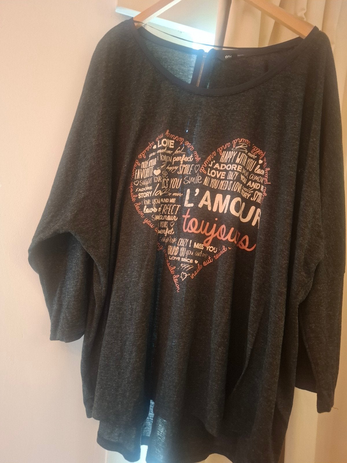 M&S Mode shirt 3XL met hart 'L'AMOUR toujours', Kleding | Dames, Maat 46/48 (XL) of groter, Ophalen of Verzenden, Lange mouw, M&S Mode