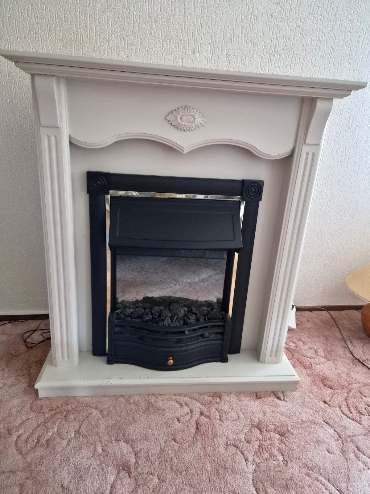 Elektrische haard met klassieke schouw, Ophalen, Gebruikt, Vrijstaande haard, Elektrische haard