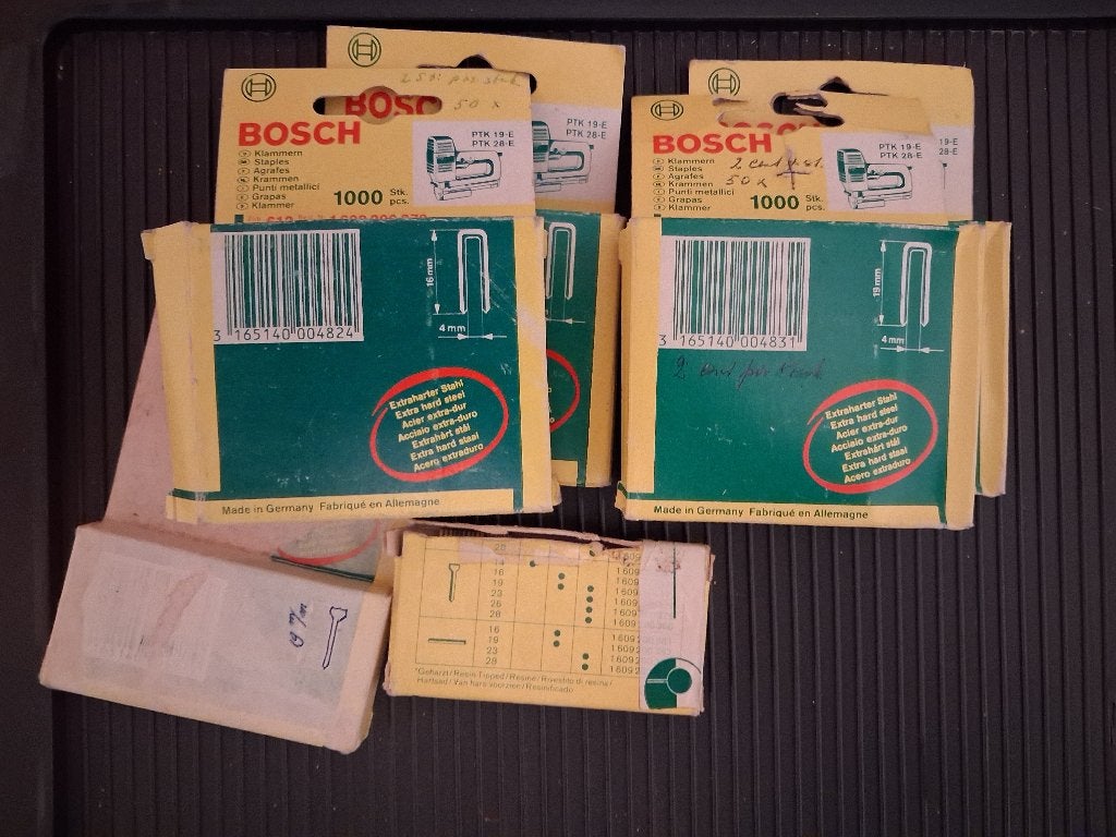 nietjes en spijkers voor electrische tacker, Doe-het-zelf en Verbouw, Gereedschap | Handgereedschap, Ophalen, Nieuw, Tacker/nietmachine