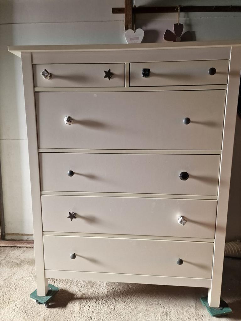 IKEA Hemnes ladekast met 6 lades - Crème, Huis en Inrichting, Kasten | Ladekasten, Ophalen, Gebruikt, 100 tot 150 cm, 100 tot 150 cm