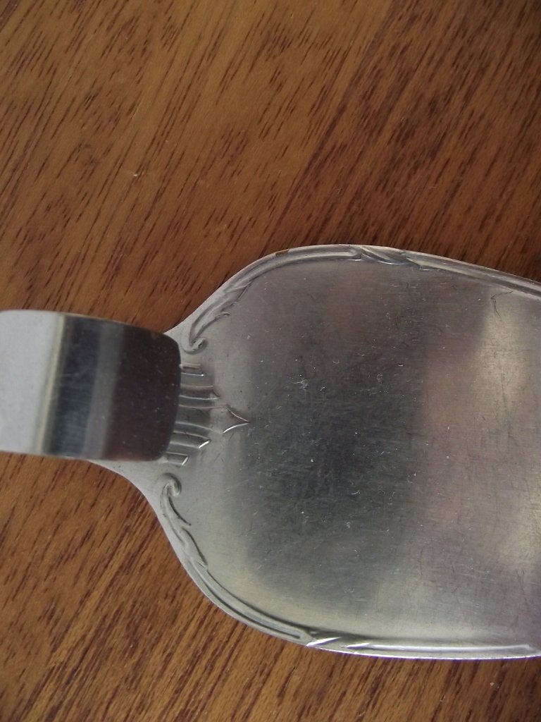 vintage taartschep gebakschep 13 cm Vlekvrij RVS 1930-1950, Antiek en Kunst, Antiek | Bestek, Ophalen of Verzenden