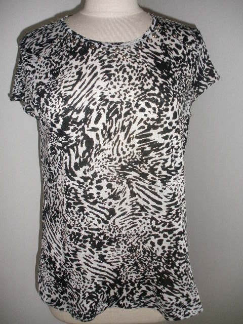 MANGO Casual bloes wit zwart maat M - nieuw -, Kleding | Dames, Maat 38/40 (M), Mango, Wit, Nieuw