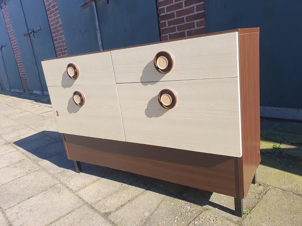 Seventies TV kast ., Ophalen, Gebruikt, 100 tot 150 cm, Seventies