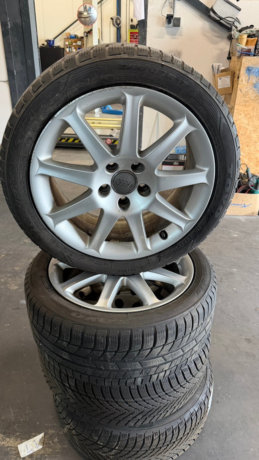 4 stuks audi velgen band 205/55/16, Auto-onderdelen, Banden en Velgen, 16 inch, 205 mm, Winterbanden, Ophalen of Verzenden