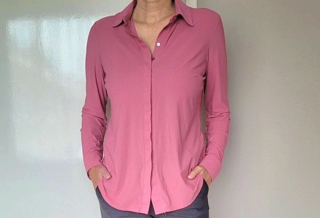 Studio Anneloes Poppy blouse L Koraalroze Travelstof Top, Studio Anneloes, Maat 42/44 (L), Ophalen of Verzenden, Zo goed als nieuw