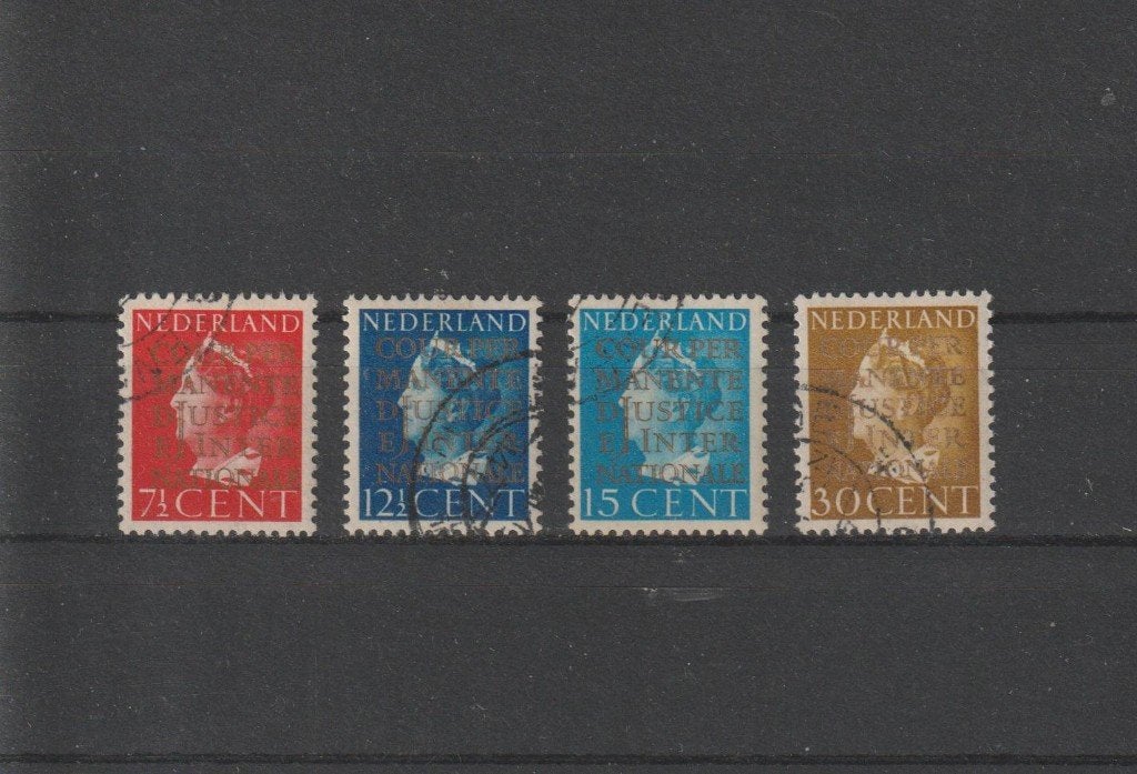 Nederland 1940, NVPH D16 t/m D19, Gestempeld., Postzegels en Munten, Verzenden, T/m 1940, Gestempeld