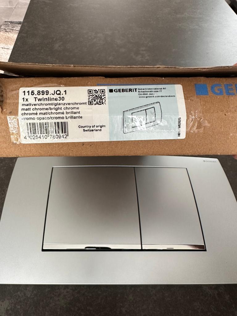 Geberit Twinline 30 bedieningspaneel mat-chroom, Ophalen of Verzenden, Nieuw, Toilet