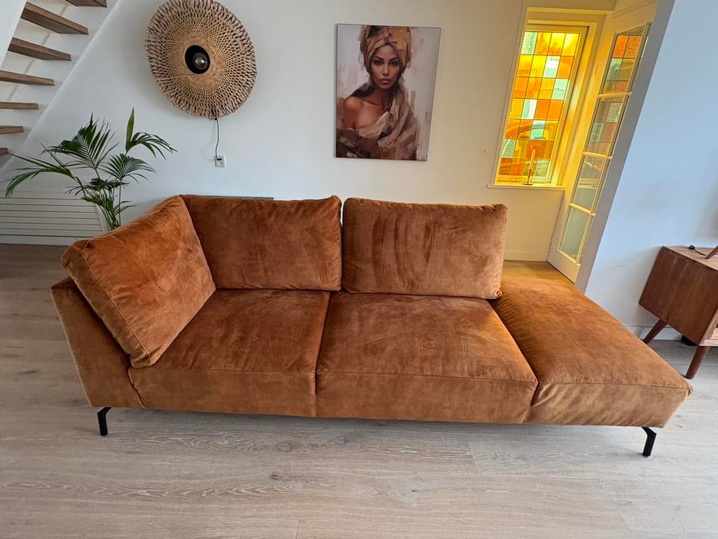 Cognac bank Gomez - de Troubadour, Ophalen, Gebruikt, Driepersoons, 75 tot 100 cm