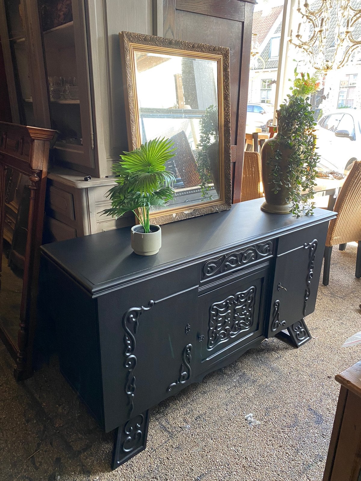 Prachtig gerestyld vintage dressoir, Antiek en Kunst, Ophalen of Verzenden