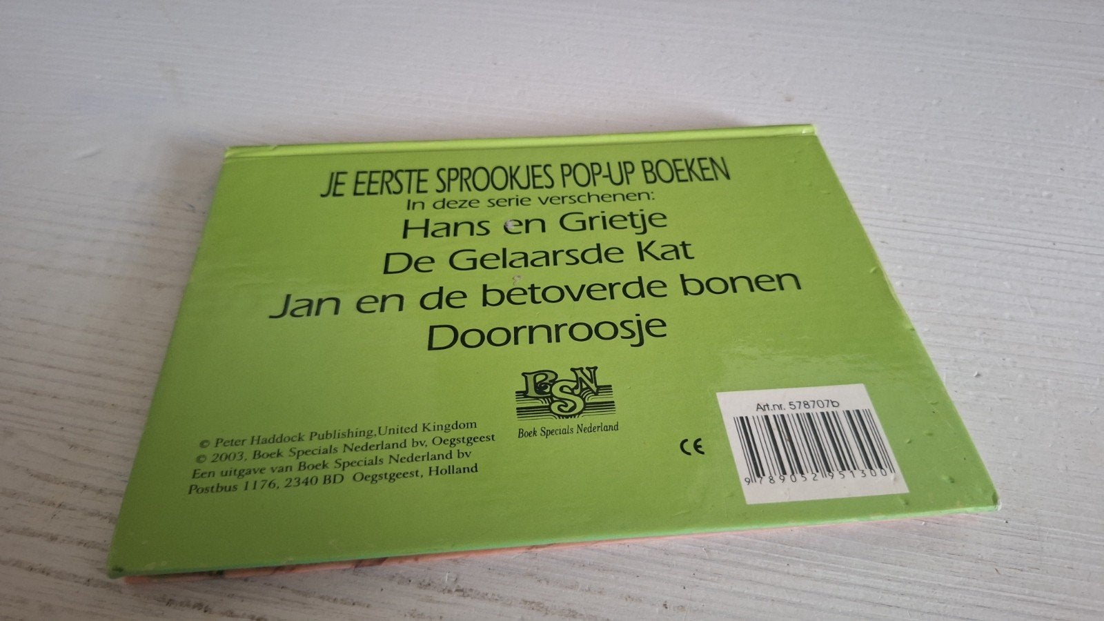 Jan en de betoverde bonen - Sprookjes pop-up boek, Ophalen of Verzenden, Zo goed als nieuw, Peter Haddock Publishing