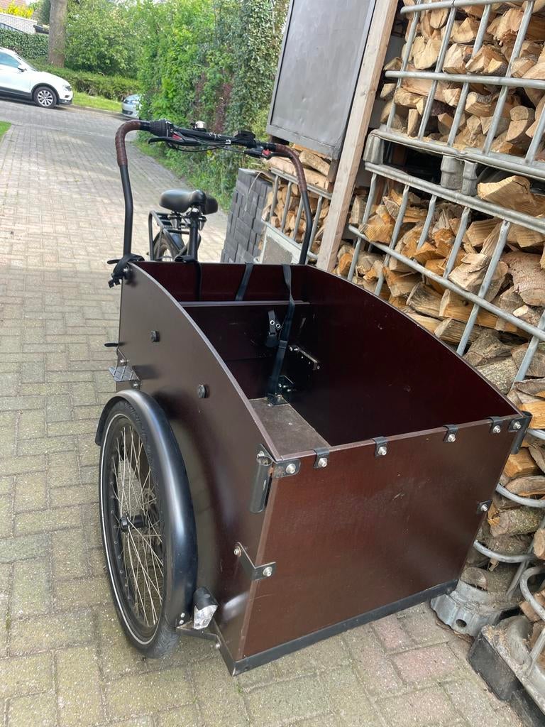 Elektrische bakfiets met 4 zitplaatsen, 4 kinderen of meer, Gebruikt, Elektrisch, Schijfrem