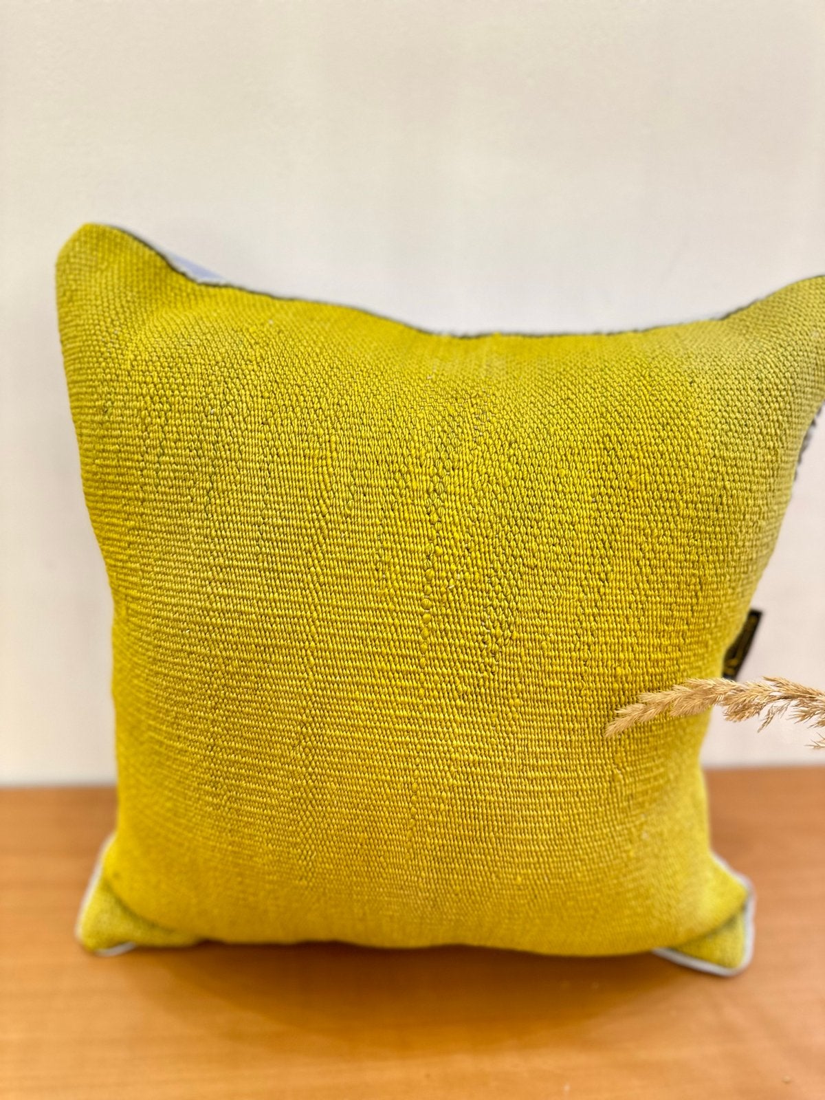 Natuurlijk Kilim Kussen met Vulling - ca. 45x45 cm, Handgemaakt, Geel, Vierkant, Nieuw