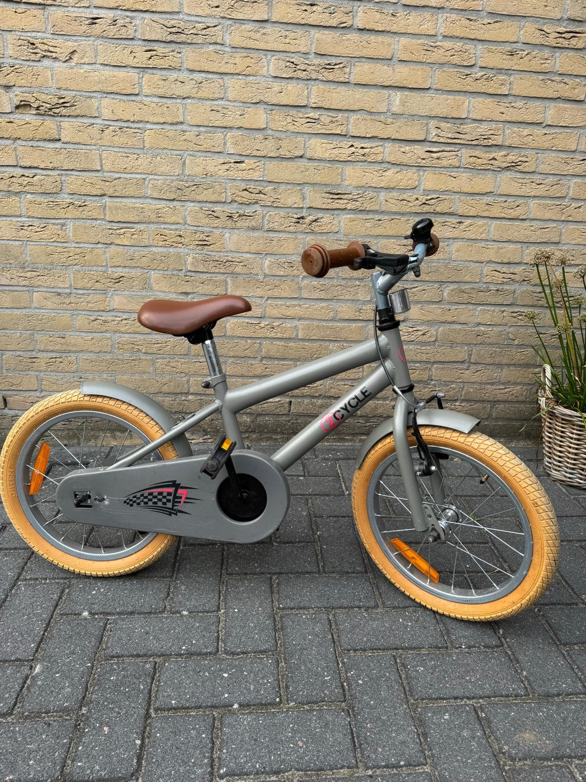 GoCycle kinderfiets 16 inch met zijwieltjes, Fietsen en Brommers, Ophalen, Terugtraprem, Zijwieltjes, 16 tot 20 inch