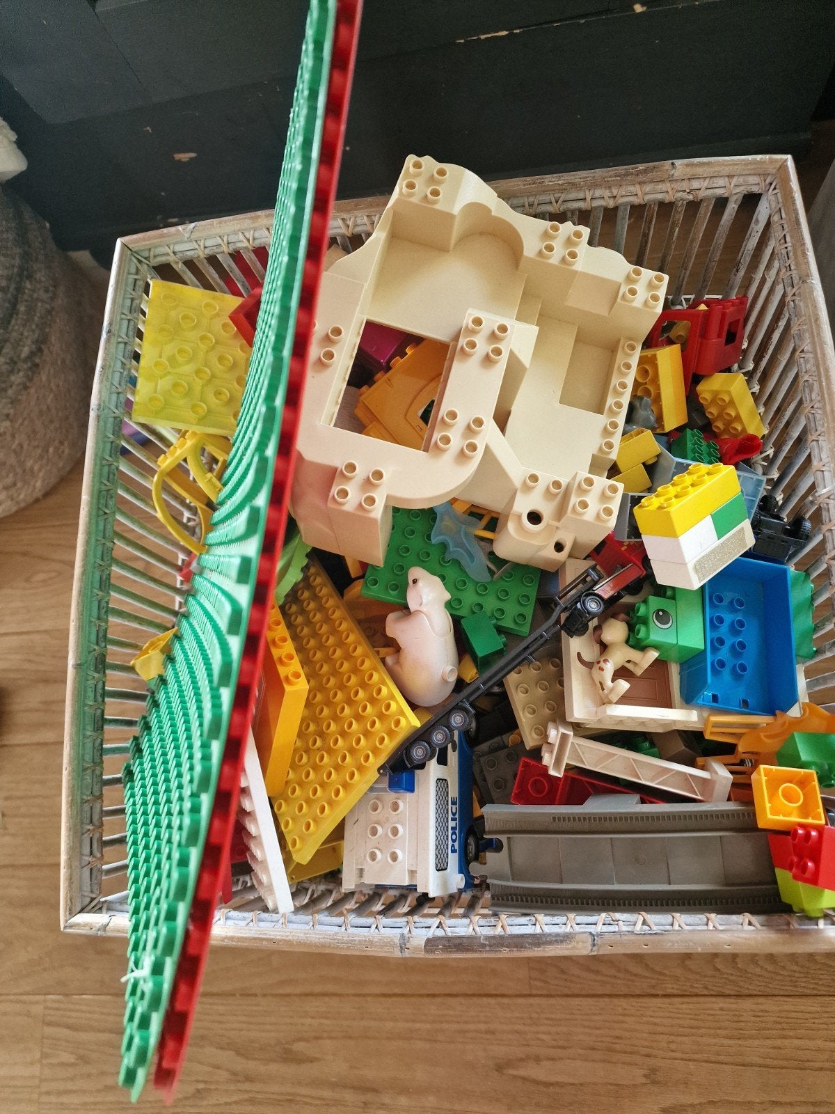 Enorme mand vol Duplo - veel speelplezier!, Gebruikt, Ophalen of Verzenden, Duplo, Losse stenen