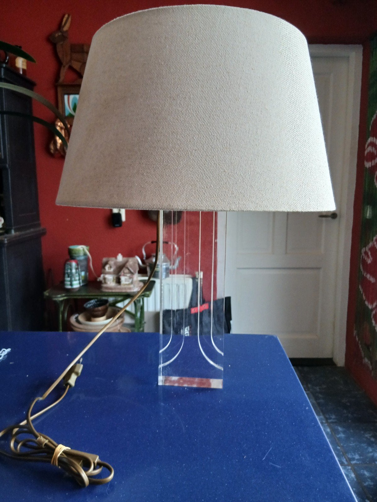Vintage guzzini plexiglas lamp, Ophalen of Verzenden, Huis en Inrichting