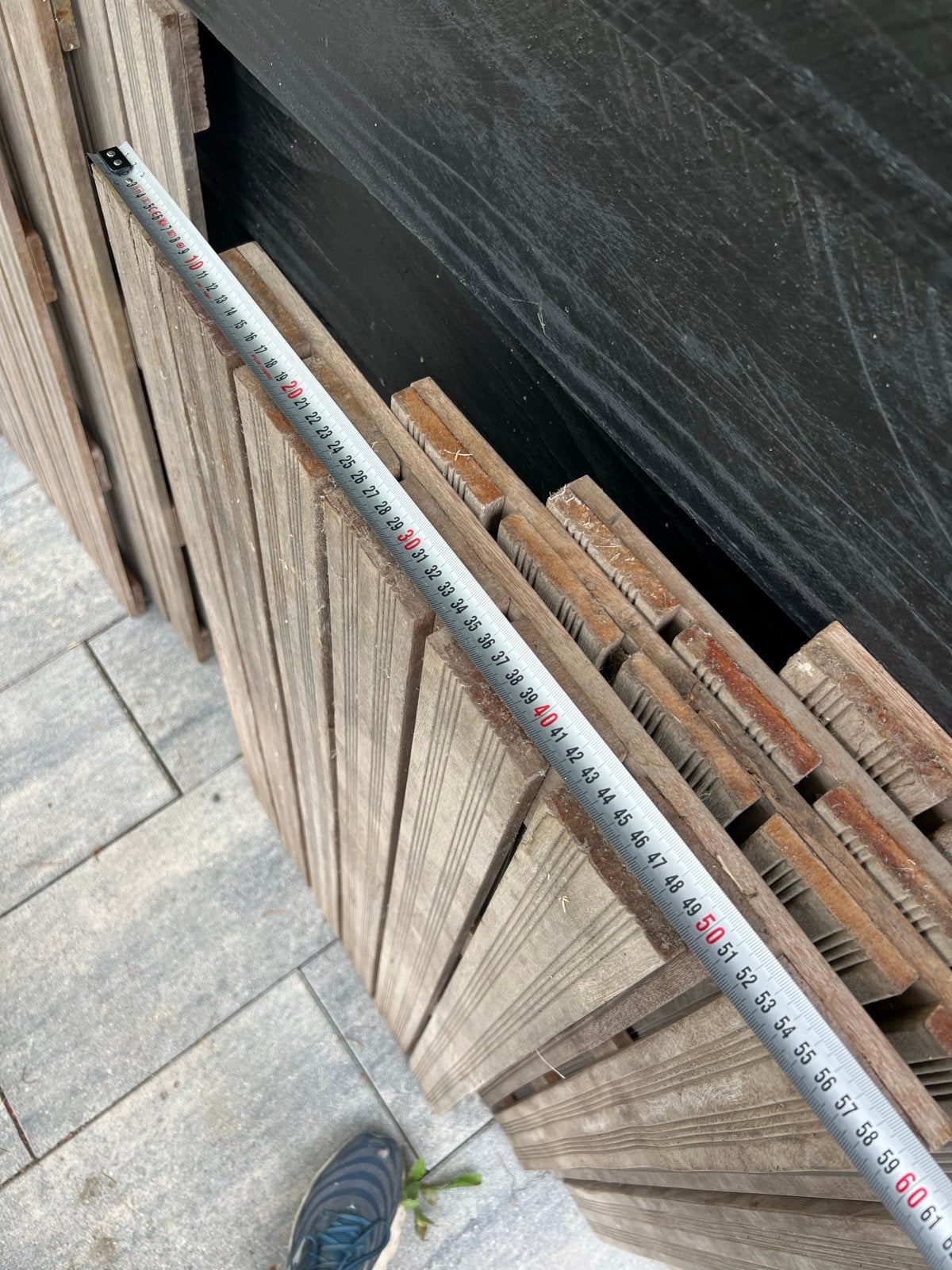 Houten vlondertegels/planken diverse maten (schoon, droog), Tuin en Terras, Terrasdelen en Vlonders, Ophalen, Gebruikt, Hout