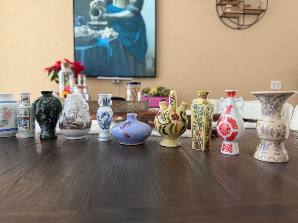 Royal Albert Vingerhoedjes en Porseleinen Vaasje, Verzamelen, Vingerhoedjes, Ophalen, Gebruikt, Porselein, Nederland