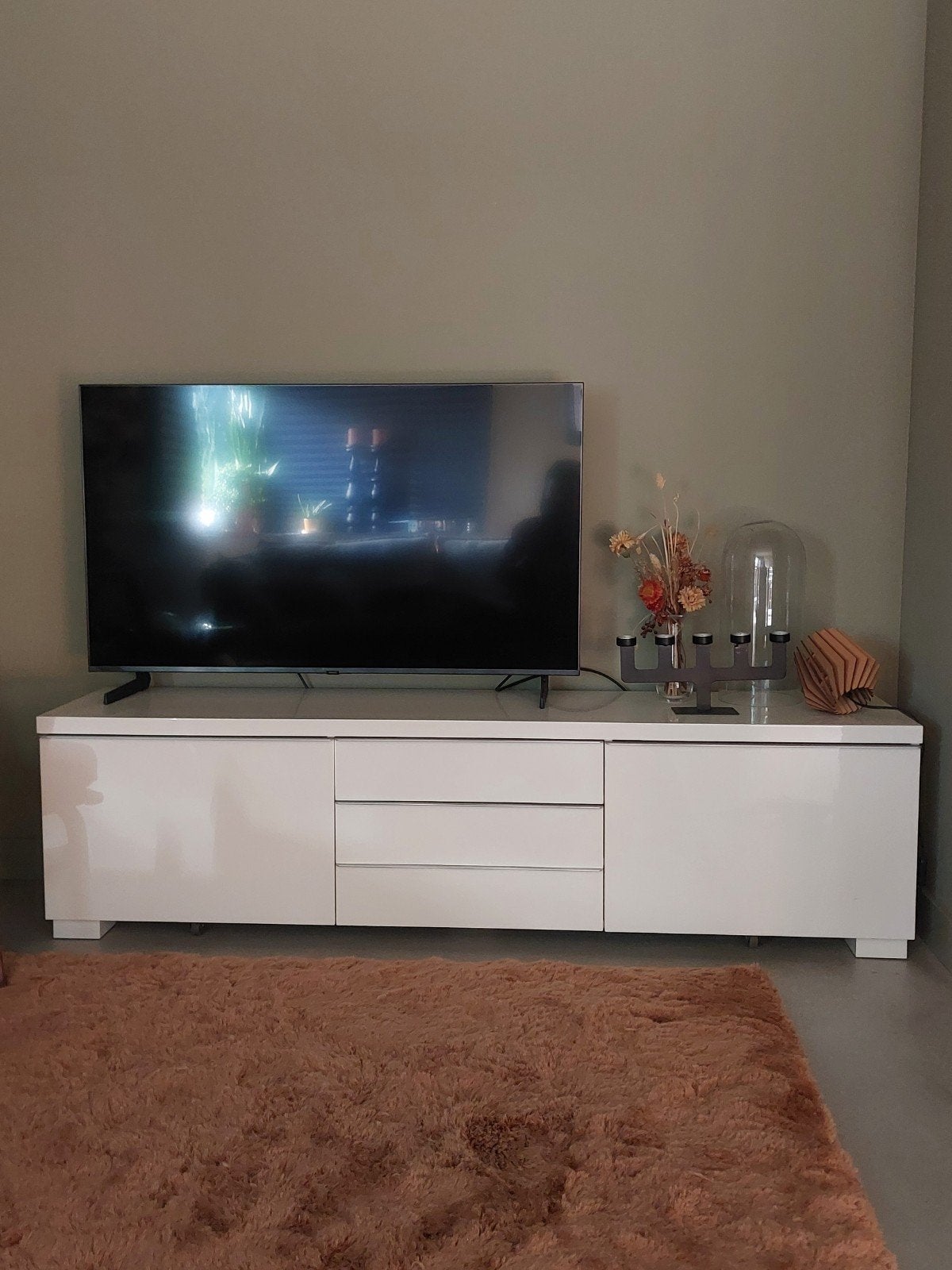 IKEA TV meubel Besta Burs wit, 180x50x40 cm - Modern design, Ophalen of Verzenden, 25 tot 50 cm, 150 tot 200 cm, Minder dan 100 cm
