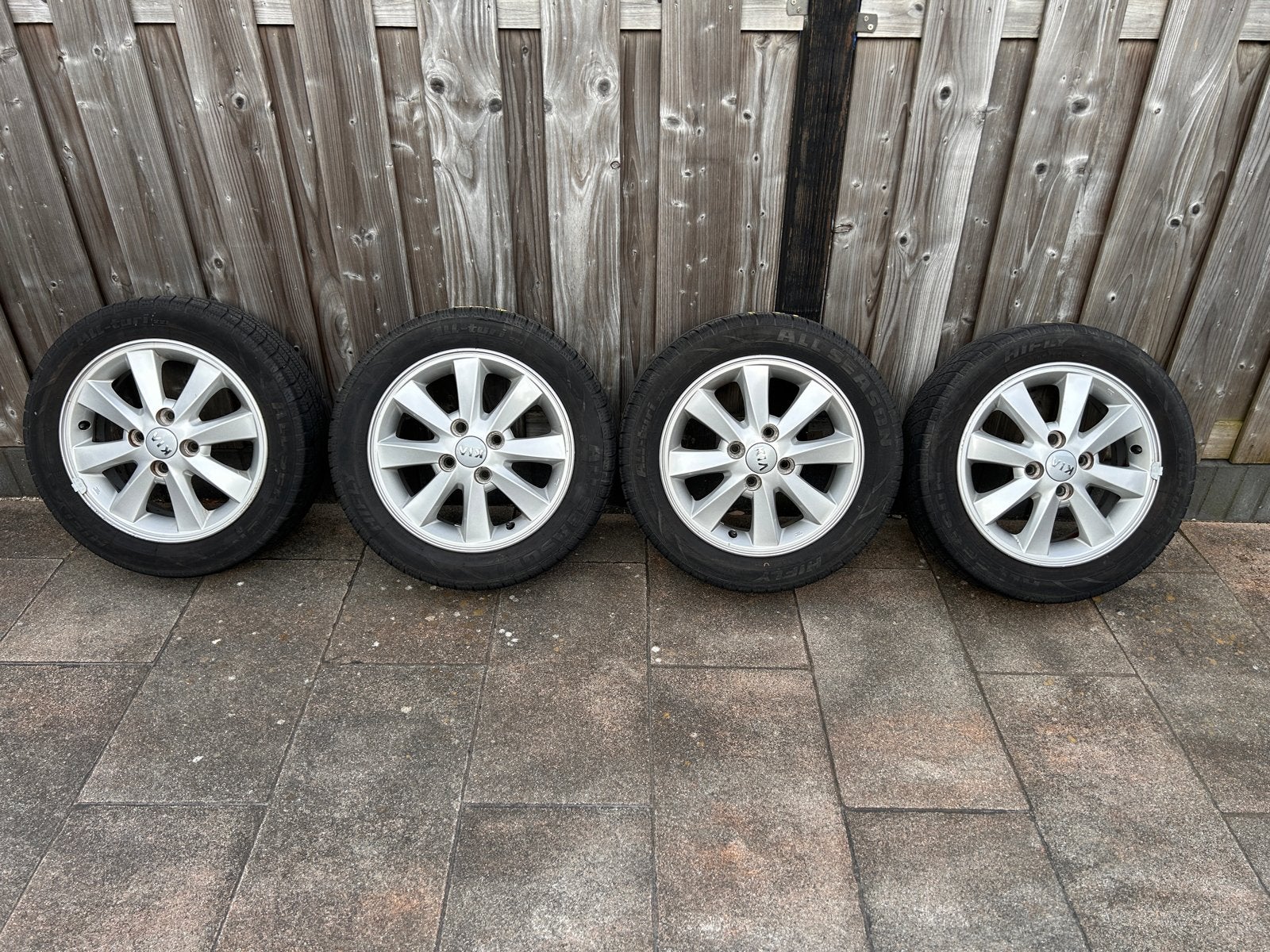 4 Velgen met All Season Banden voor Kia Picanto 155/60R14, Auto-onderdelen, Ophalen, Gebruikt, Kia