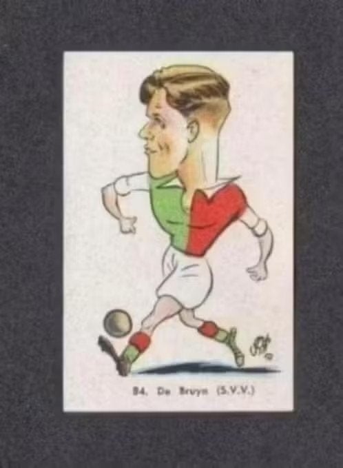 Voetbalplaatje SVV Schiedam De Bruyn 1950., Verzamelen, Ophalen of Verzenden, Zo goed als nieuw