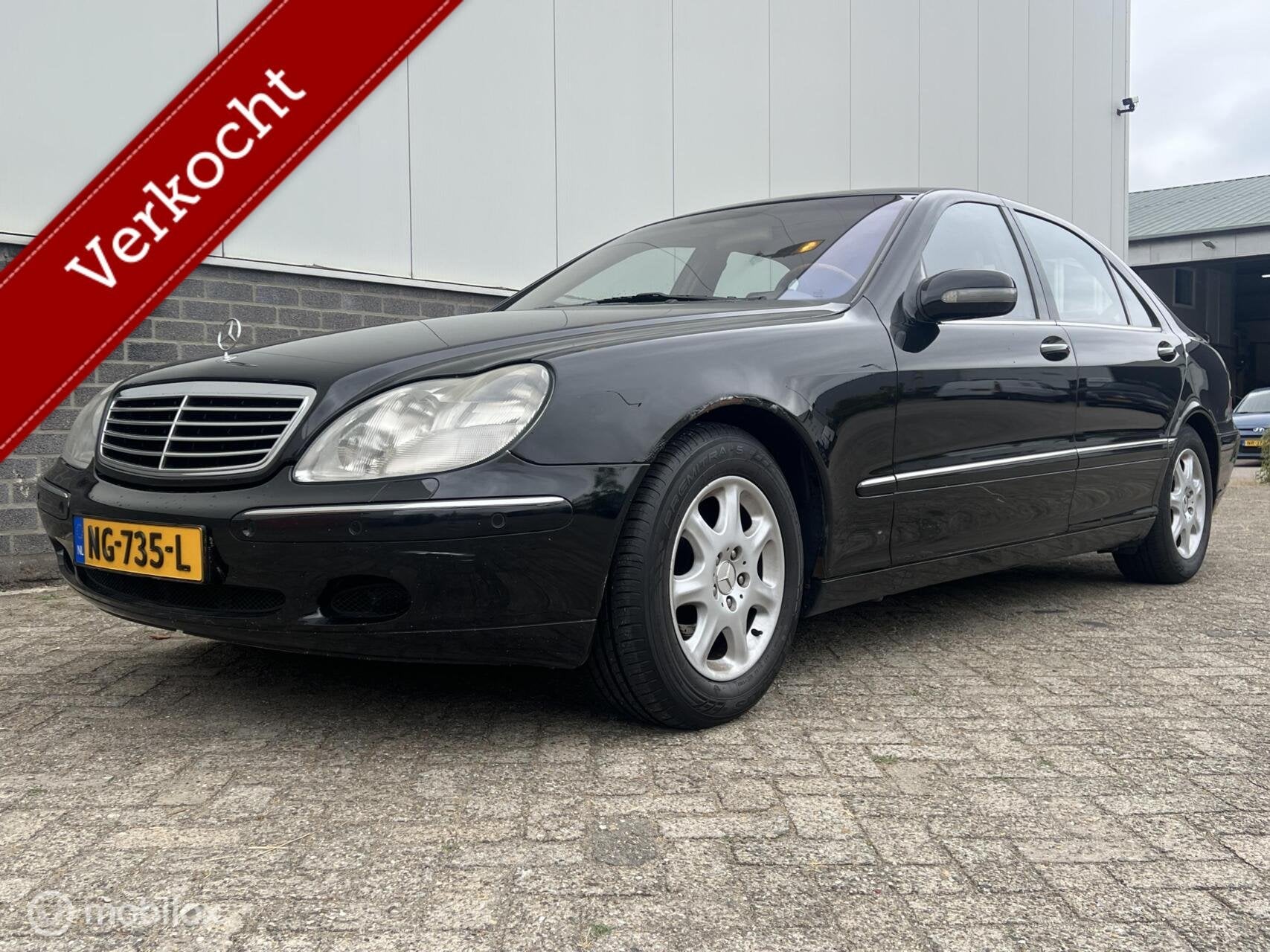 Mercedes S-klasse 500 Lang, Auto's, Achterwielaandrijving, Gebruikt, 8 cilinders, Zwart