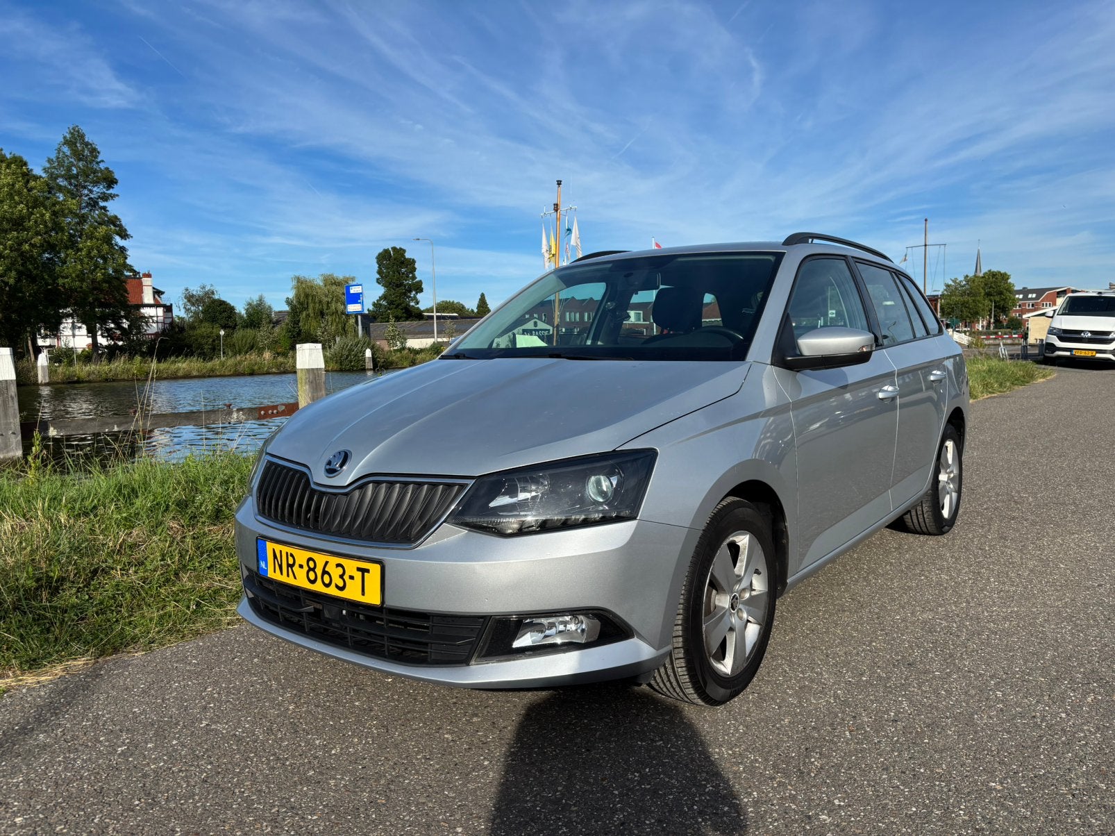 Skoda Fabia 1.2 TSI 66KW Combi 2017 Grijs, Auto's, Voorwielaandrijving, Stof, 40 €/maand, Zwart
