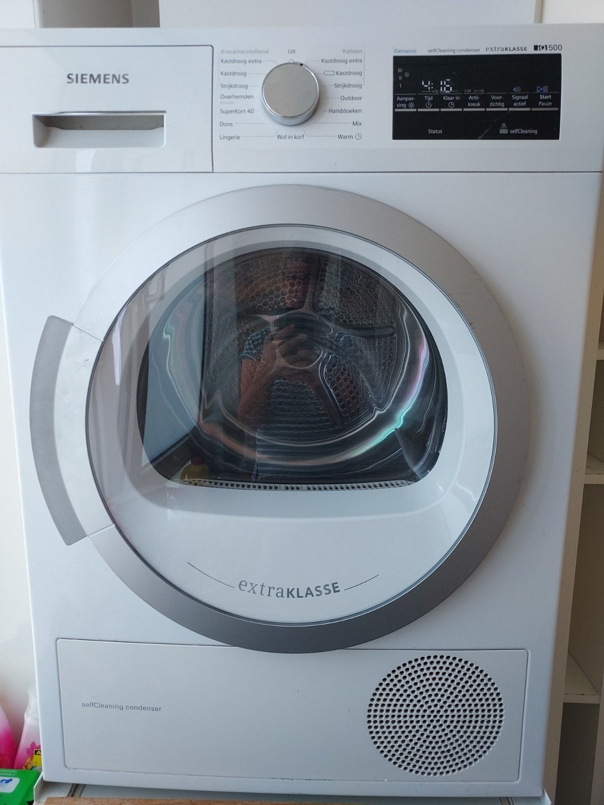 Siemens IQ500 Extrakklasse Condensdroger - ZGAN, Ophalen, Wolprogramma, Gebruikt, 8 tot 10 kg