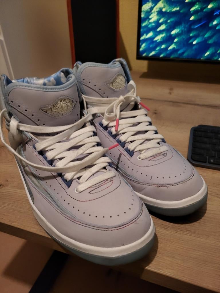 Air Jordan 2 Retro x J Balvin Celestine Blue met verlichting, Nike Air Jordan, Blauw, Ophalen of Verzenden, Sneakers of Gympen