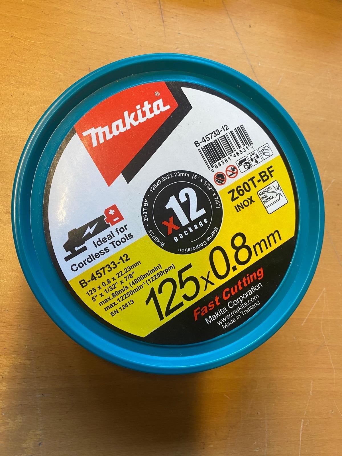 Makita B-45733-12 doorslijpschijven 125x0.8mm (12 stuks), Ophalen of Verzenden, Nieuw, Overige typen
