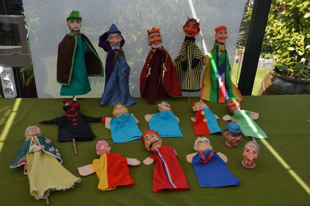16 vintage handpoppen uit jaren 70 en 80,, Ophalen of Verzenden