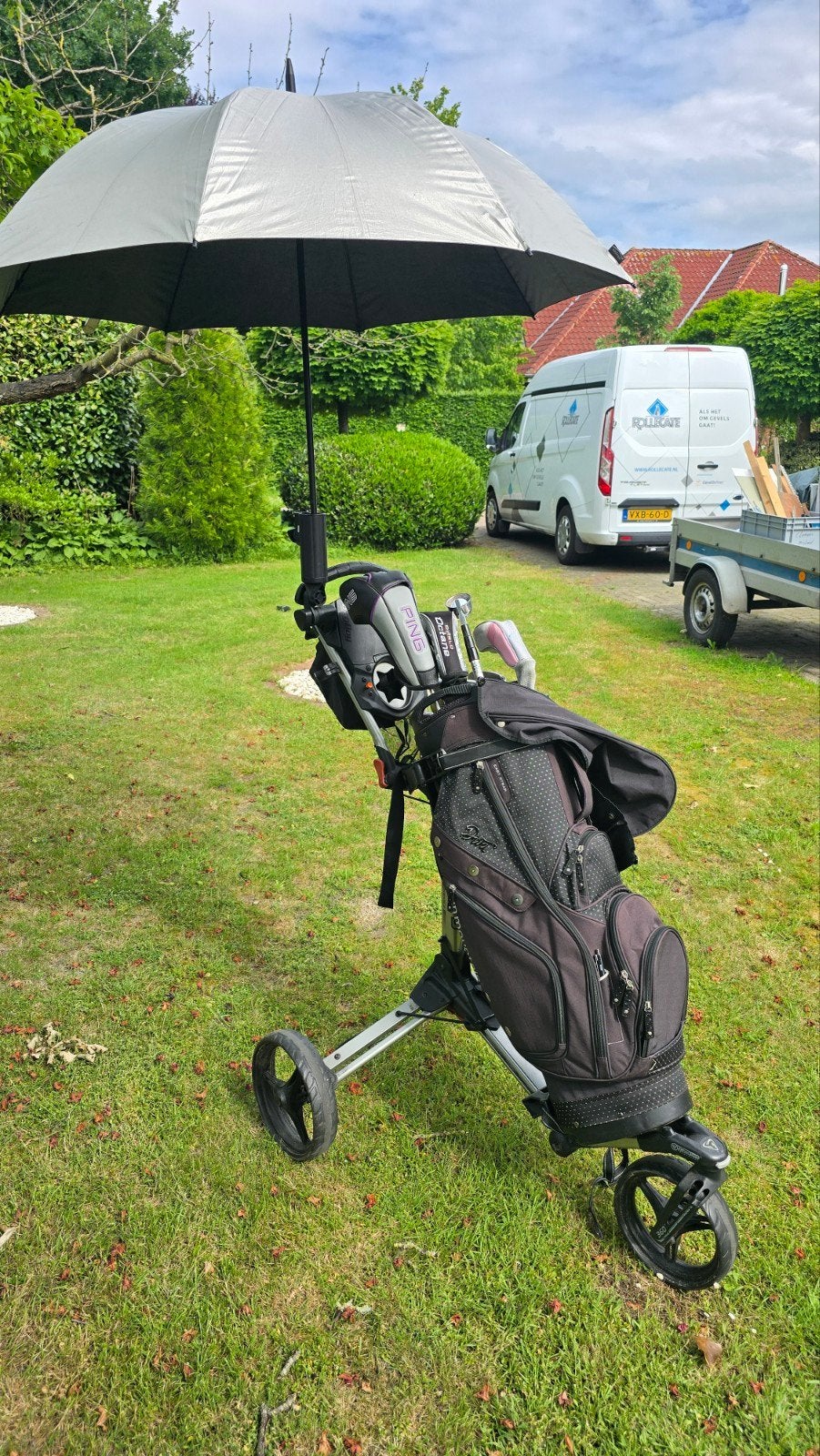 golfset linkshandig Callaway Diablo Edge+tri swivel trolley, Sport en Fitness, Golf, Ophalen, Gebruikt, Set, Callaway