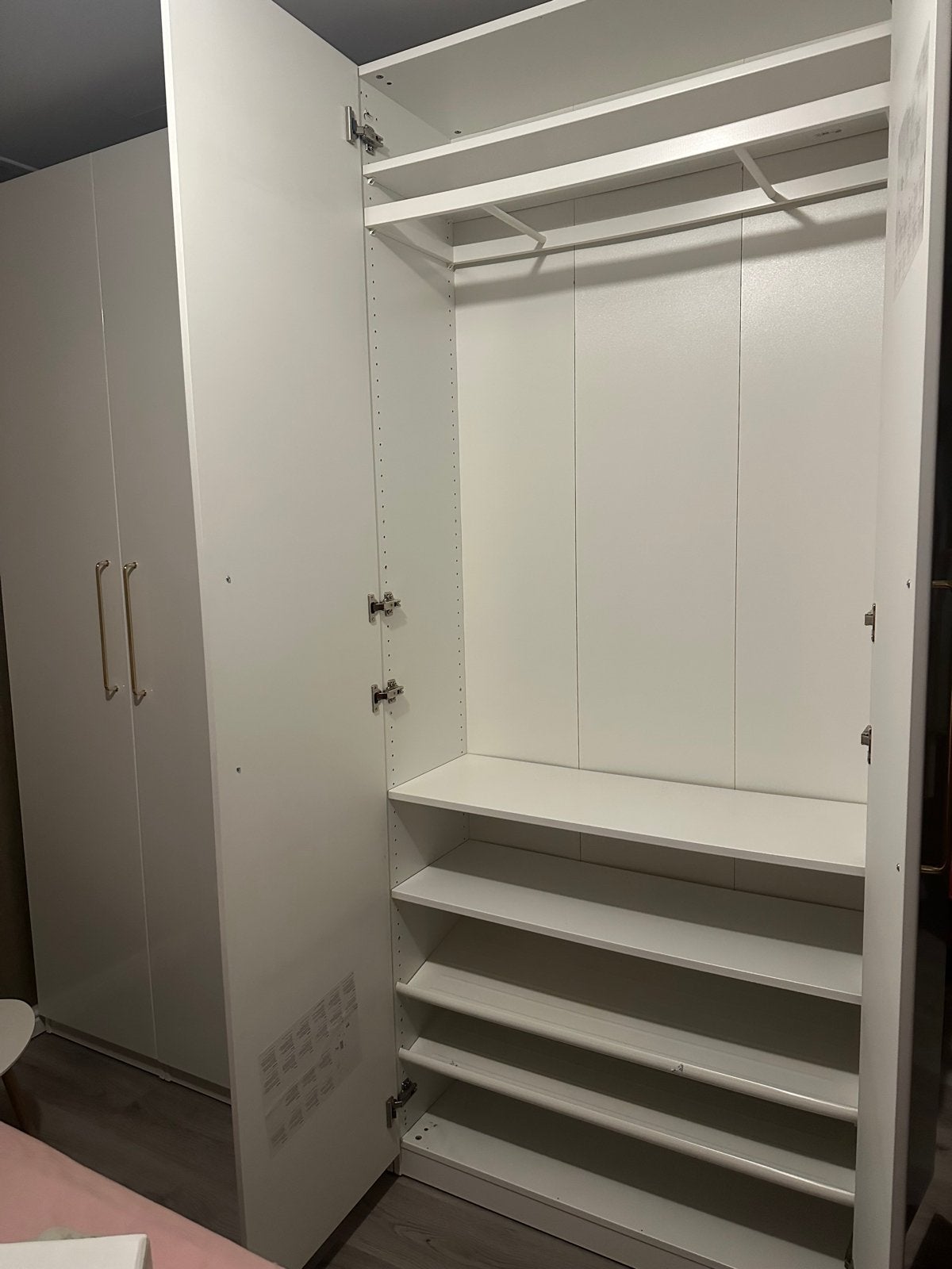 Pax kast hoogglans witte kledingkast met veel opbergruimte, Ophalen, Gebruikt, 200 cm of meer, Overige houtsoorten