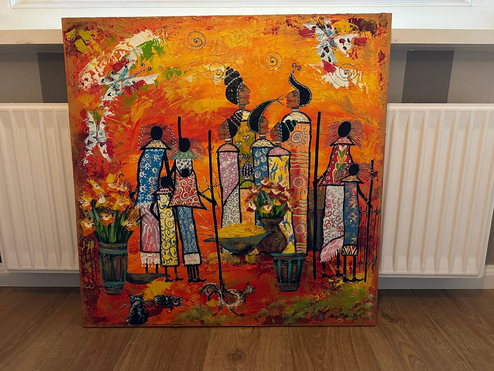 2 Originele kleurige canvasdoeken van Tatyana Murova, Ophalen
