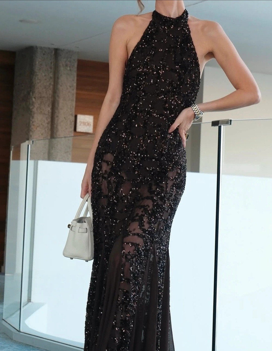 Nieuwe Viral Zara Jurk 1223 Bruin Glitter Pailletten M, Maat 38/40 (M), Bruin, Zara, Nieuw