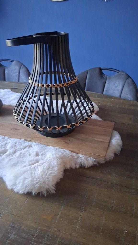 Windlicht, Ophalen, Windlicht, Natuurlijk materiaal, 34 cm