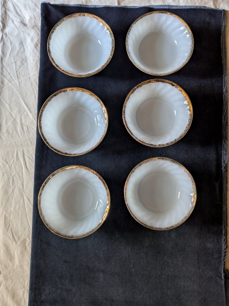 Fire-King dessertbordjes, Overige merken, Verzenden, Vintage, Kom(men)