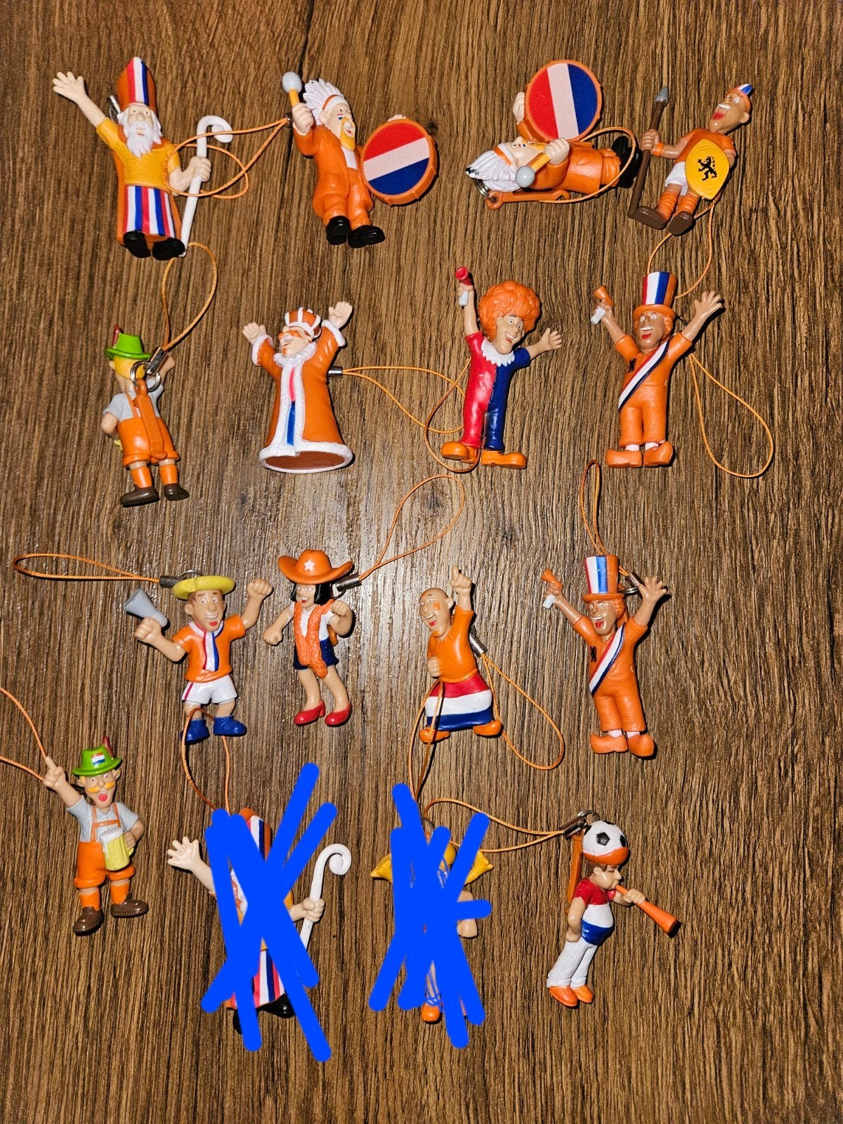 Oranje WK/EK poppetjes/sleutelhangers, Verzamelen, Ophalen of Verzenden, Gebruikt