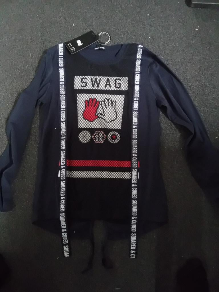 Nieuwe longsleeve met lange mouwen en opdruk - Maat 158, Nieuw, Ophalen of Verzenden, Shirt of Longsleeve, Squared & Cubed