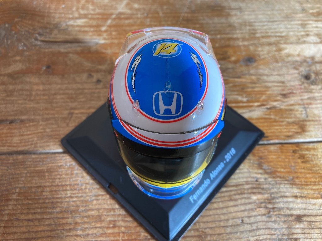 ✅ Fernando Alonso 2016 1:5 helm Mclaren Honda 1/5 helmet F1, Verzamelen, Ophalen of Verzenden, Nieuw, Formule 1