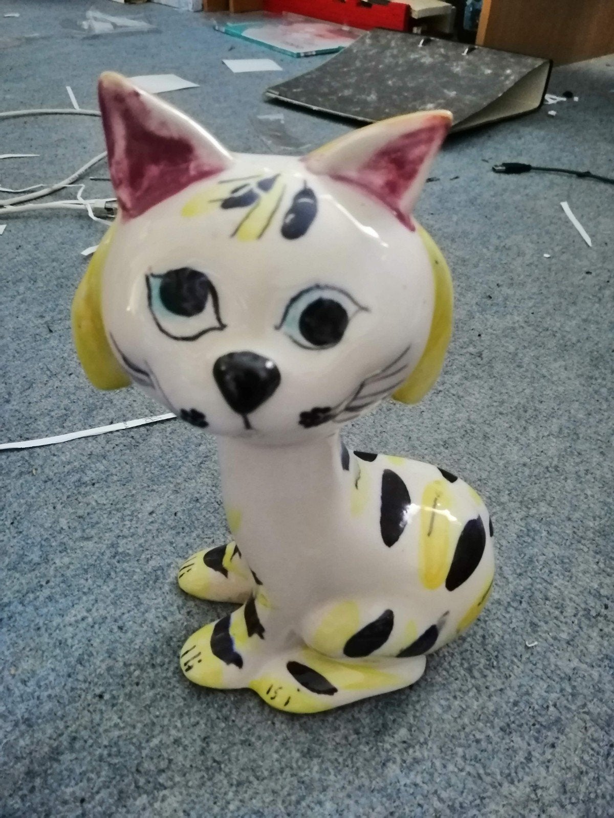 Bijzondere, mooie katten spaarpot, Ophalen of Verzenden, Zo goed als nieuw, Steen, Aardewerk of Keramiek, Dier