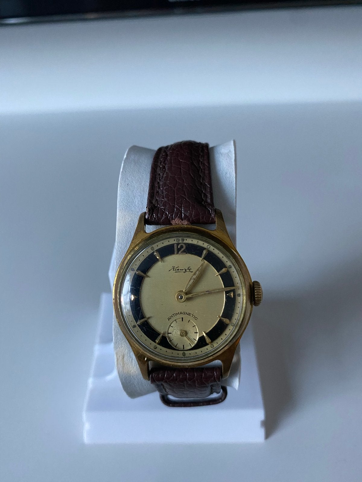 Vintage Kienzle Polshorloge uit 1957Verguld, Ophalen of Verzenden