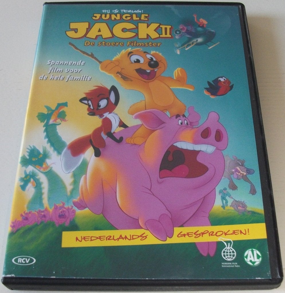 Dvd *** JUNGLE JACK II *** De Stoere Filmster, Cd's en Dvd's, Europees, Tekenfilm, Alle leeftijden, Ophalen of Verzenden