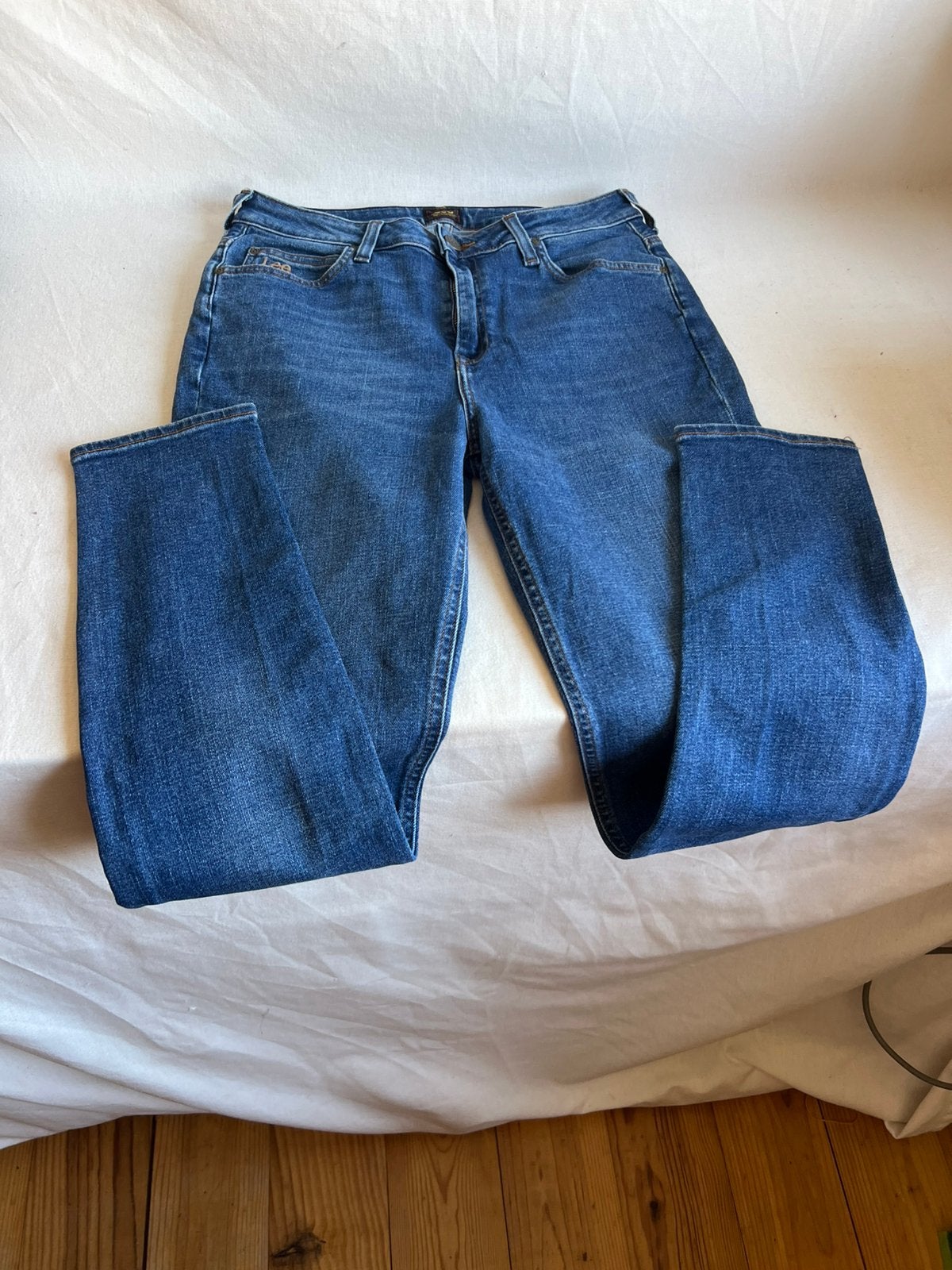 LEE jeans Scarlett high W33xL33.smalle pijpen d. Blauw, Ophalen of Verzenden, Zo goed als nieuw, Blauw, W30 - W32 (confectie 38/40)