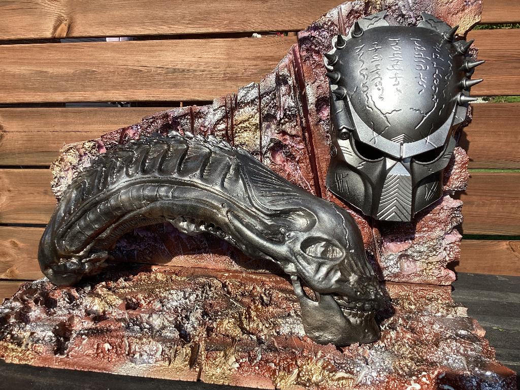 Diorama Alien vs predator verzendkosten 13€, Ophalen of Verzenden, Nieuw, Film, Beeldje, Replica of Model